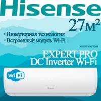 Hisense Инверторные сплит-системы серии EXPERT PRO DC Inverter Wi-Fi AS-10UW4RYDTV02 с установкой